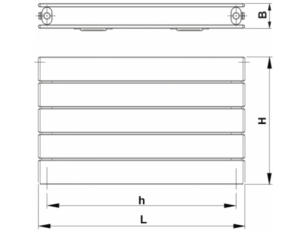 KORATHERM HORIZONTAL - Design radiators with horizontally aligned profiles and bottom connection