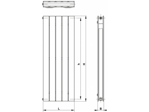 KORATHERM VERTIKAL  - Design radiators with vertically aligned profiles and side connection